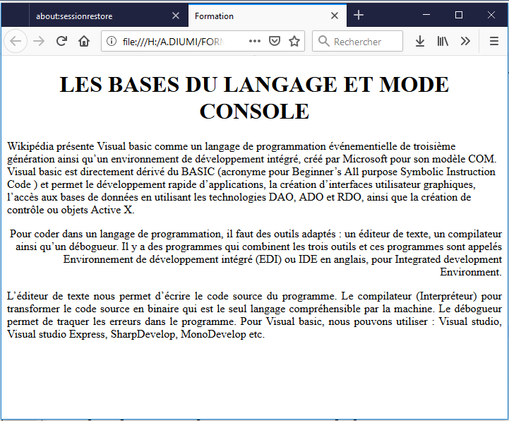 Alignement du texte en CSS