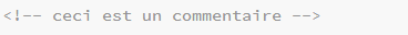 Commentaires en HTML