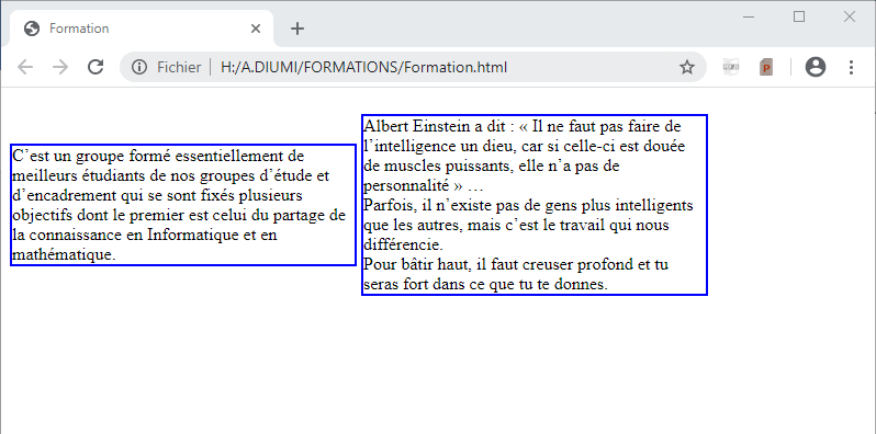 positionnement en CSS