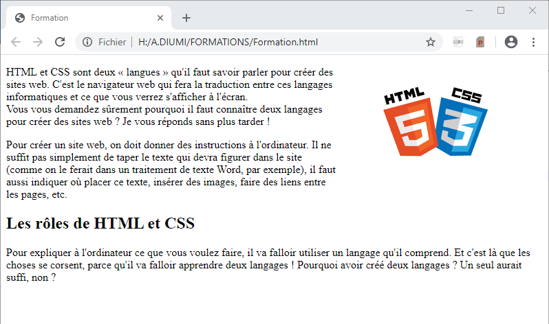 positionnement en CSS