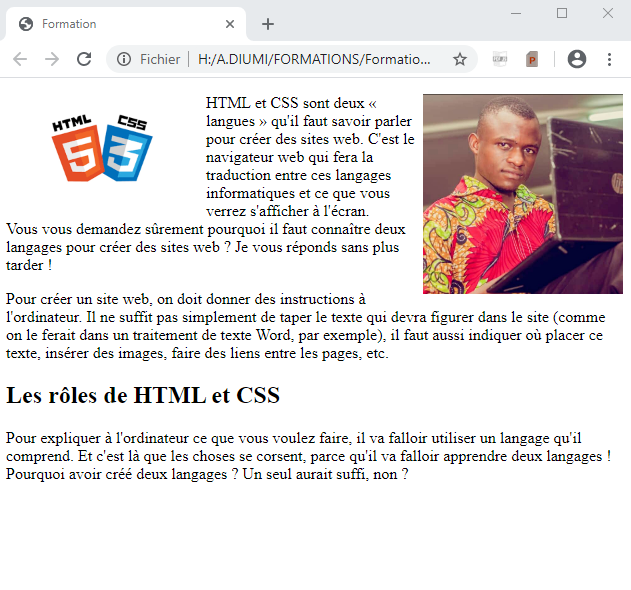 positionnement en CSS