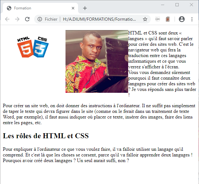 positionnement en CSS