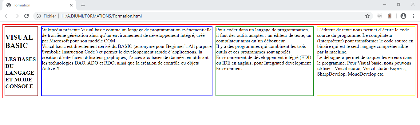 positionnment en CSS