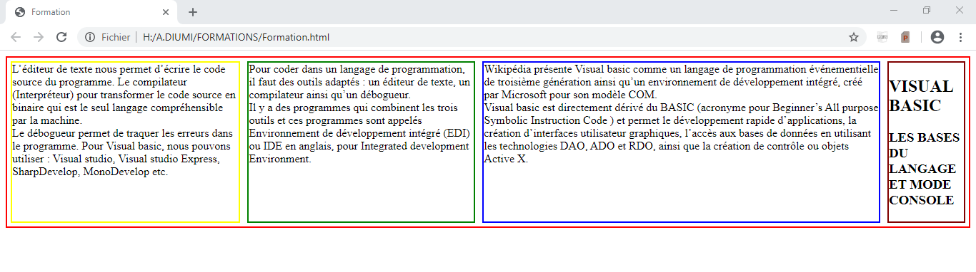 positionnment en CSS