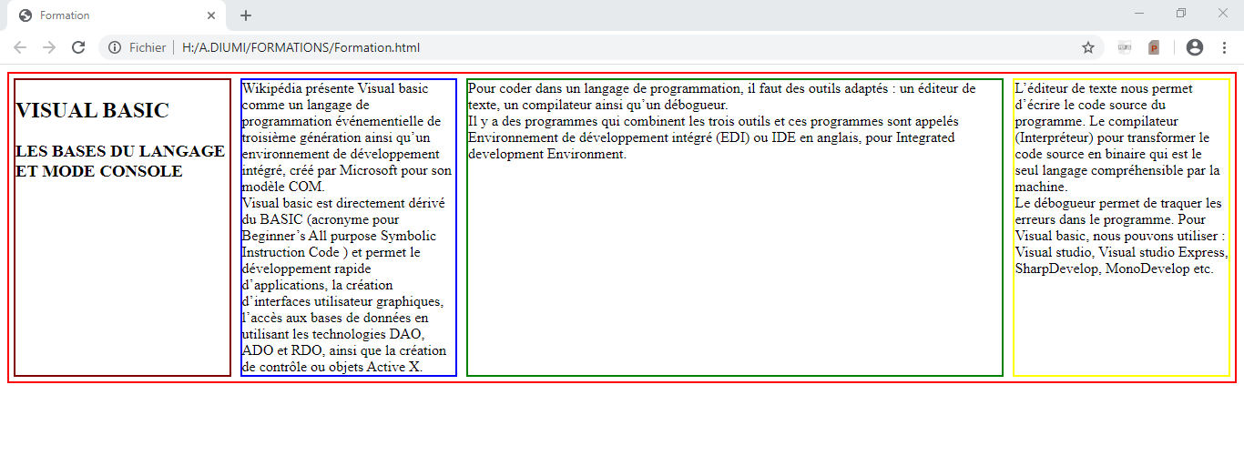 positionnment en CSS