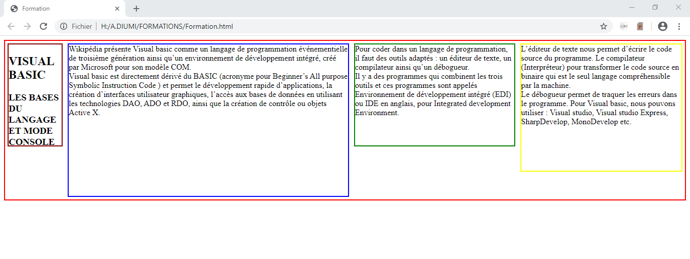 positionnment en CSS