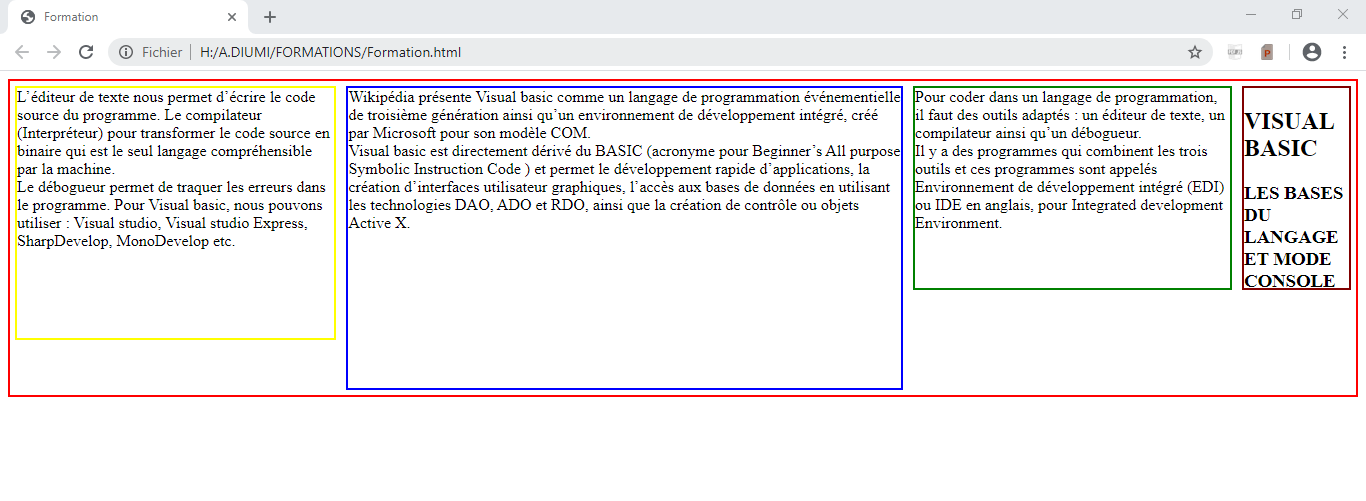 positionnment en CSS